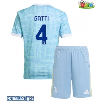 Juventus Federico Gatti #4 Bortedraktsett Barn 2025-26 Kortermet (+ Korte bukser)